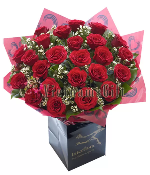 Two Dozens Roses In Box