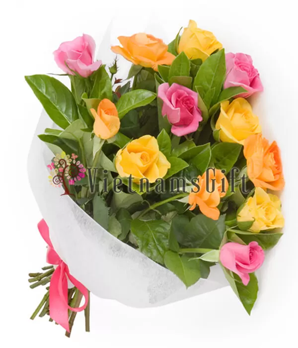 One Dozen Roses In the Bouquet 