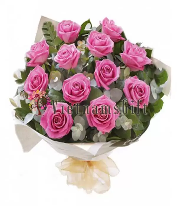 One Dozen Roses In the Bouquet 