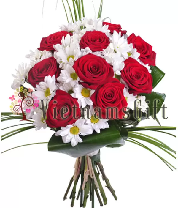 One Dozen Roses In the Bouquet 
